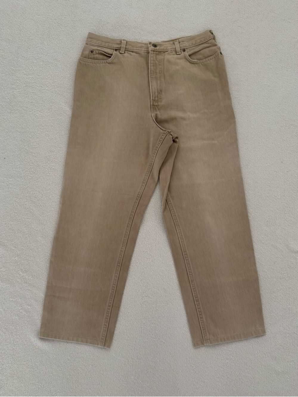 Lands' End Khaki Straight-Leg Jeans